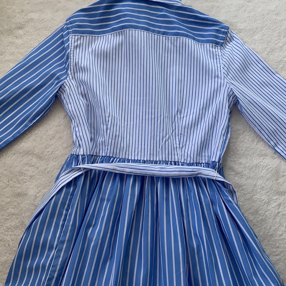 Polo Ralph Lauren Blue & White Striped Shirt Dress 14 EUC - Picture 15 of 16